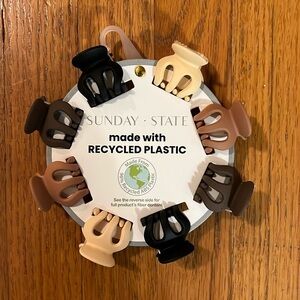 NEW Sunday State Hair Clips made with Recycled Plastic browns earth tones